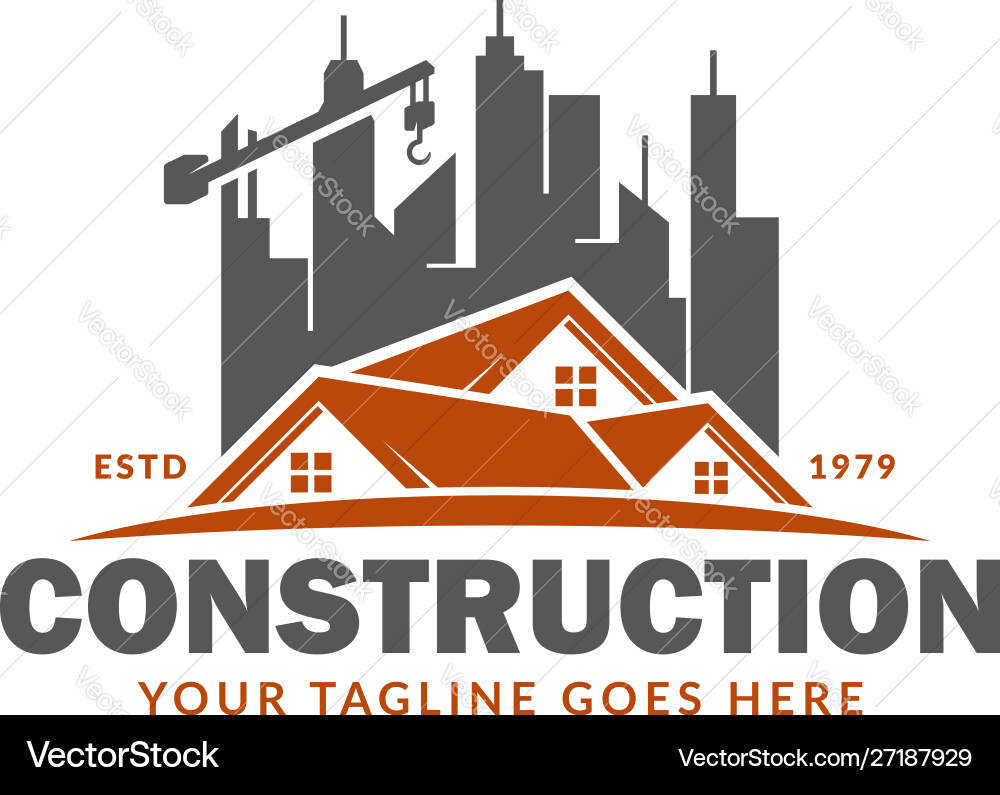 Construction logo design template suitable – Royalty-Free Vector |  VectorStock, image size:1000x795
