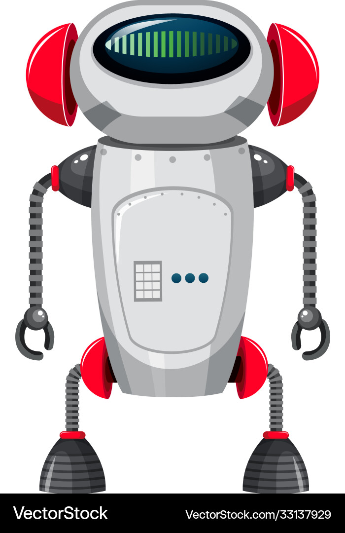 Isolated robot on white background Isolated robot on white background vector image