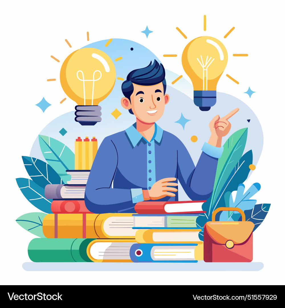 Knowledge wisdom to create new idea creativity Knowledge wisdom to create new idea creativity vector image