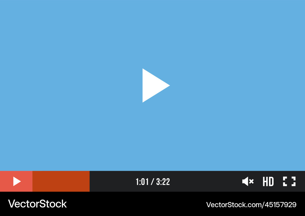 Media player window web app play frame Media player window web app play frame vector image