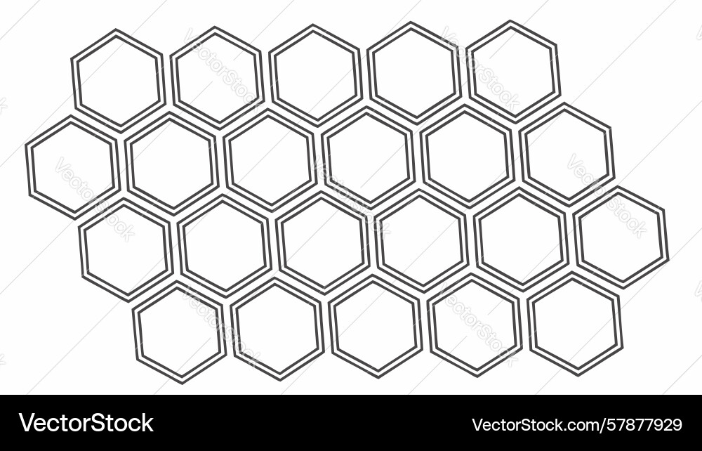 Solid honeycomb hexagon pattern structural design Vector Image