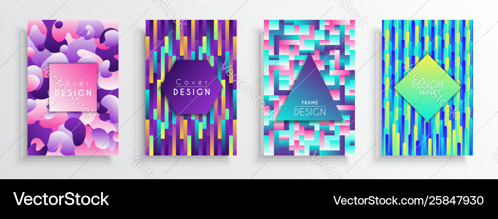 Abstract color background set for creative design Abstract color background set for creative design vector image