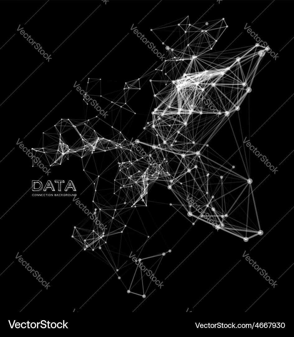 Complex Network Connection Background vector image