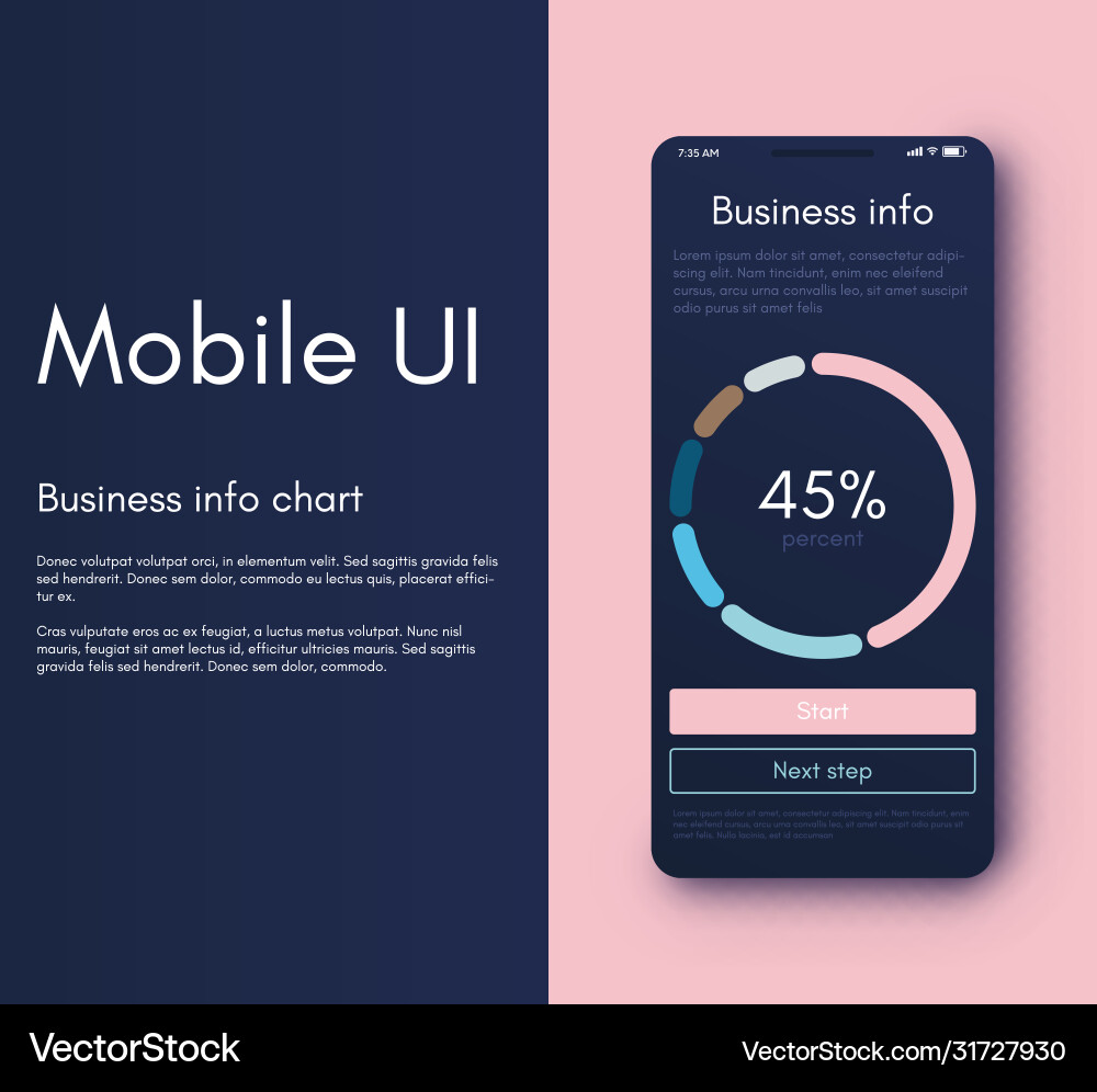 Mobile application interface ui design Mobile application interface ui design vector image