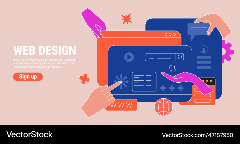 Modern Web App Development vector image