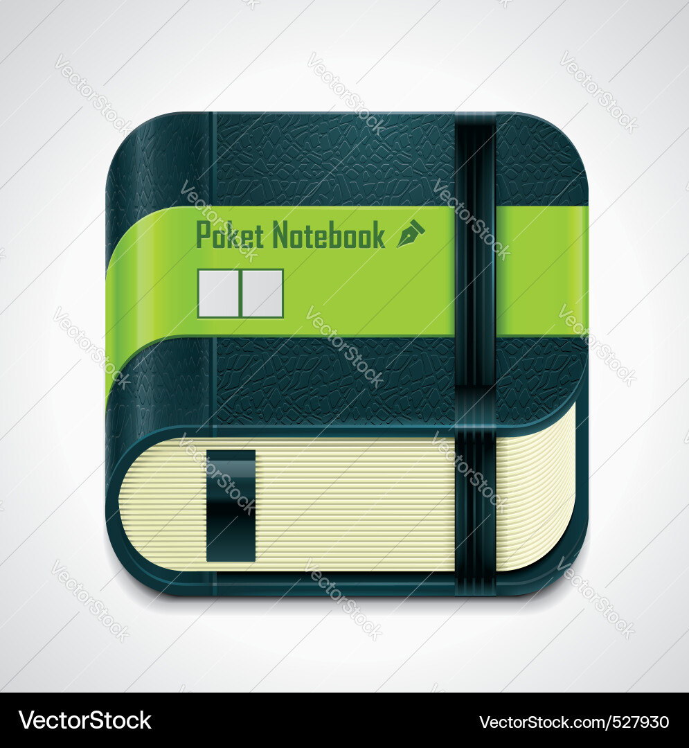 Notebook Icon - Modern Style vector image