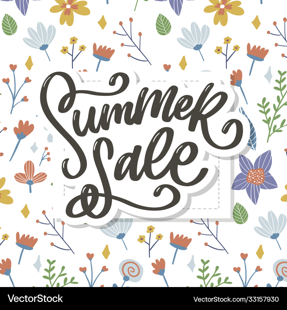 Trendy floral template summer flowers Trendy floral template summer flowers Vector Image