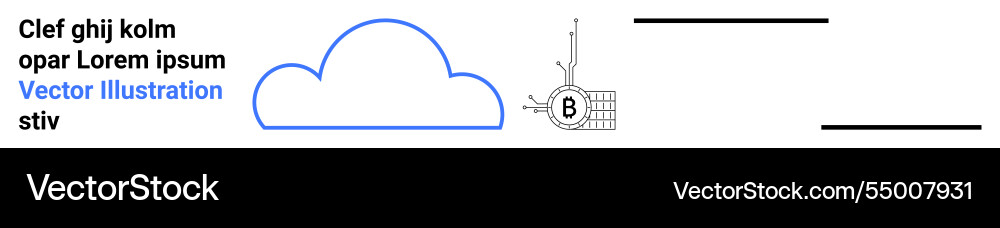 Abstract cloud with graphical elements and text Vector Image