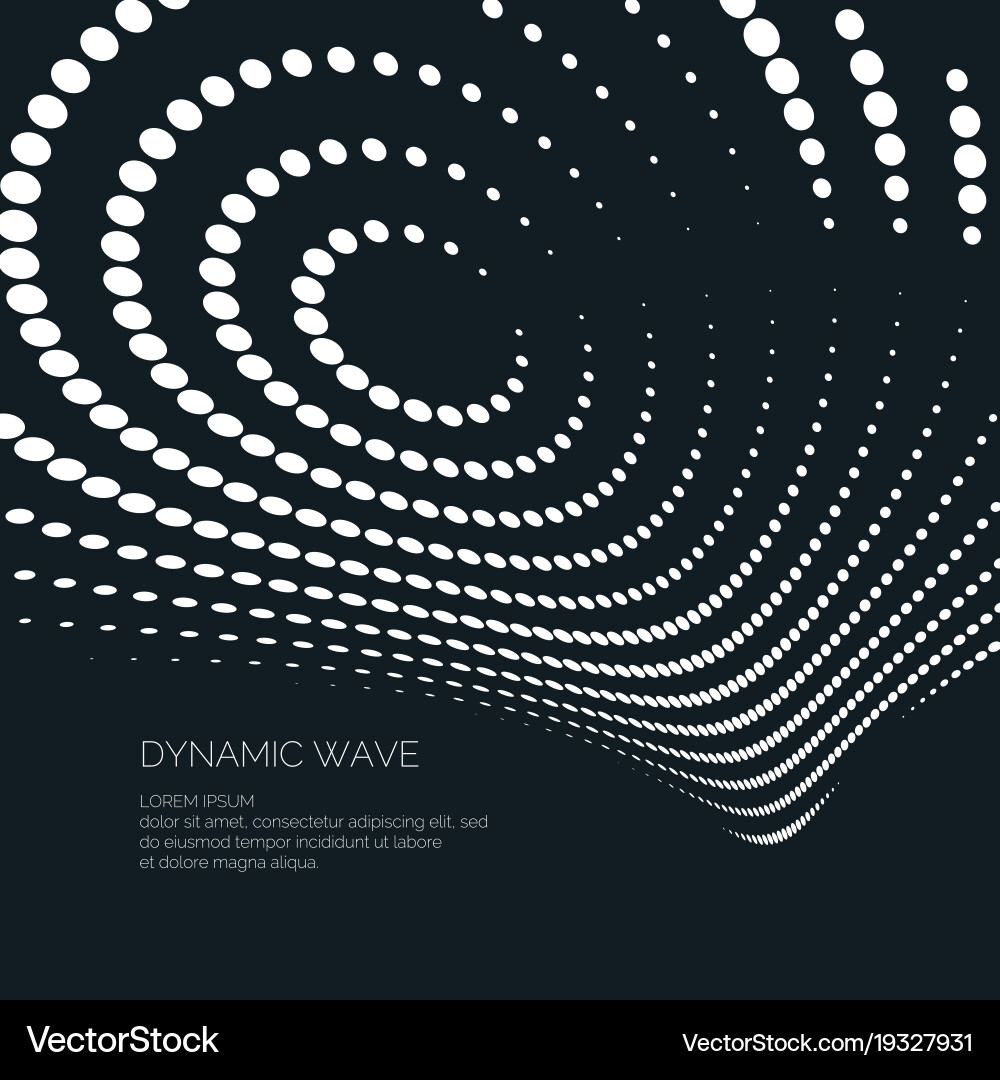 Abstract Dynamic Waves Background Vector Image