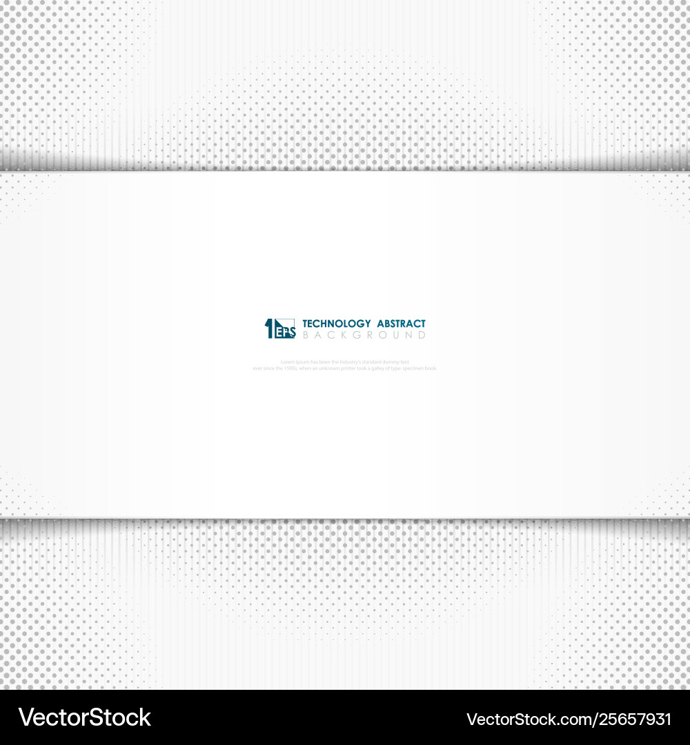 Abstract halftone gray dot pattern on paper cut Vector Image