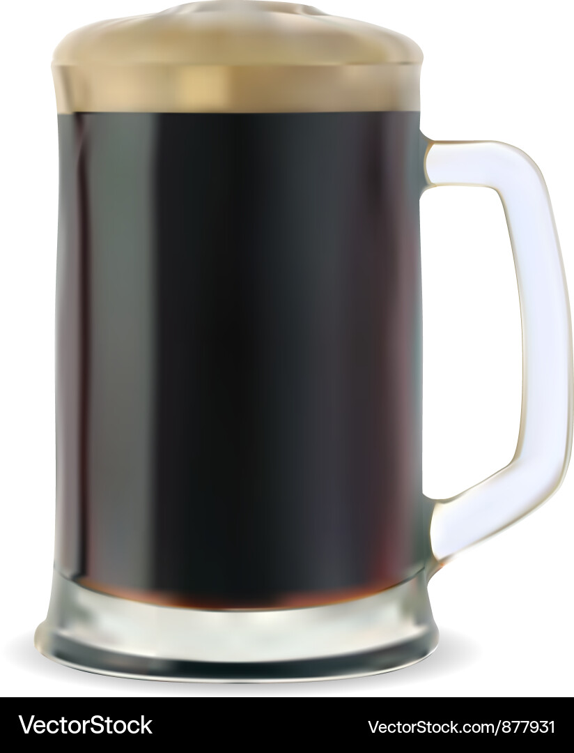 Dark Stout Beer Mug Vector Image