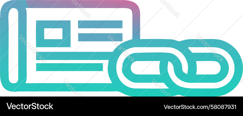 Linked Report Chain Icon Vector Image