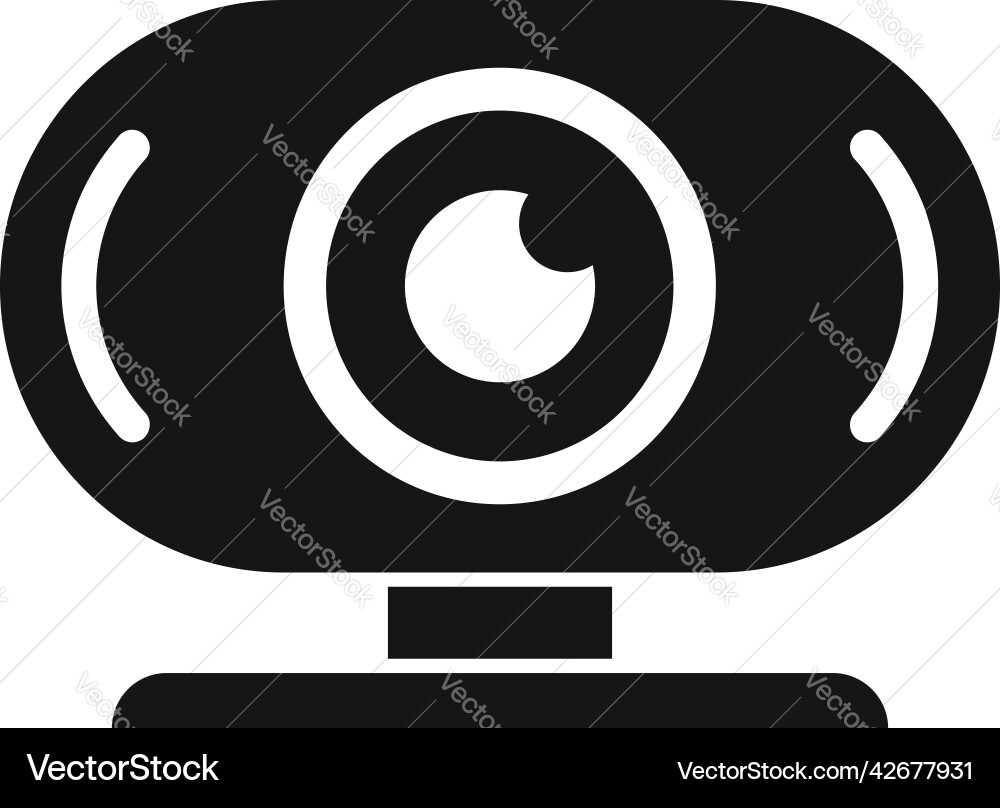 Server camera control icon simple data Server camera control icon simple data vector image