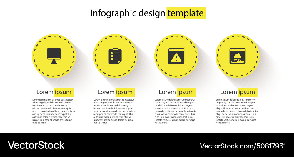 Set computer monitor screen clipboard Vector Image