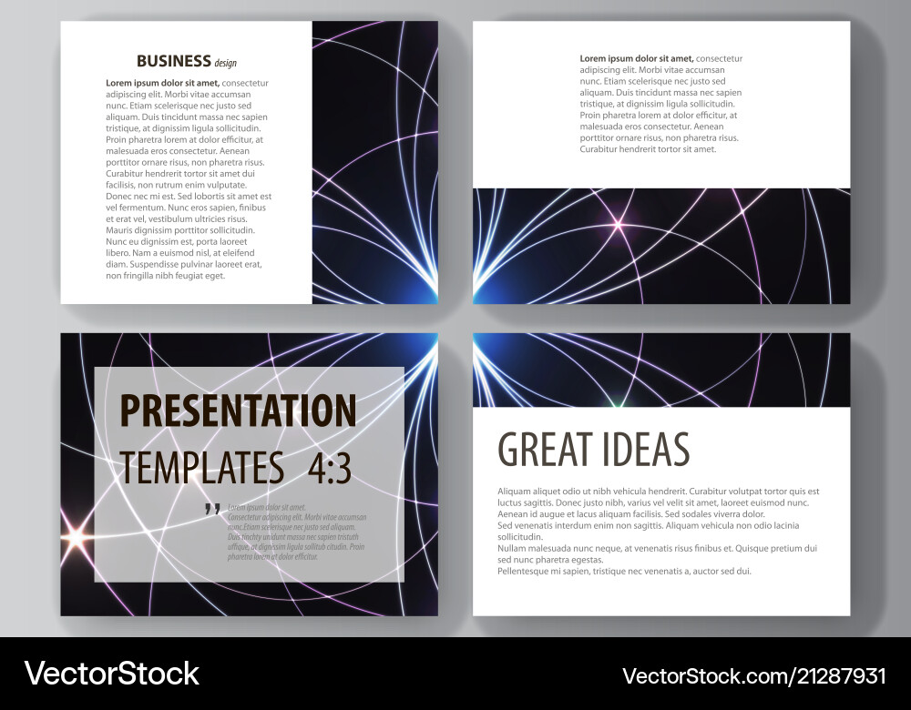 Set of business templates for presentation slides Set of business templates for presentation slides vector image