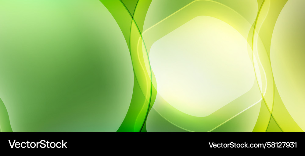 Smooth Green Curves Abstract Background Vector Image