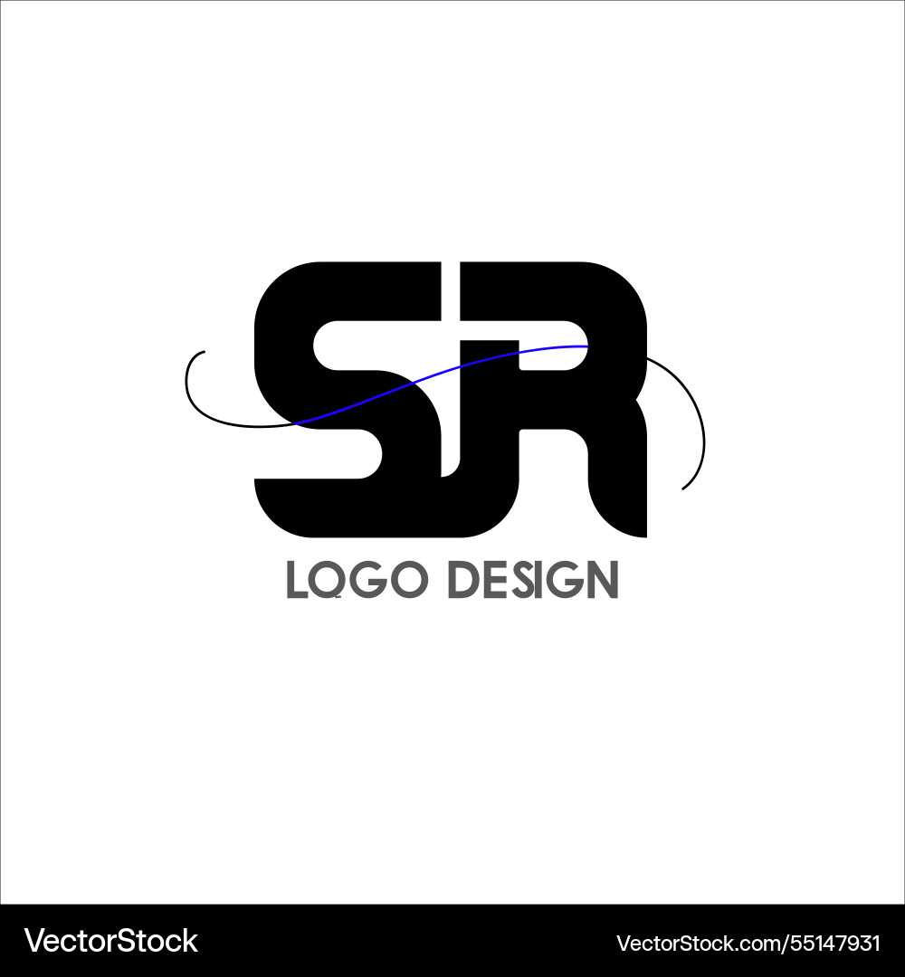 Sr initial logo Royalty Free Vector Image - VectorStock