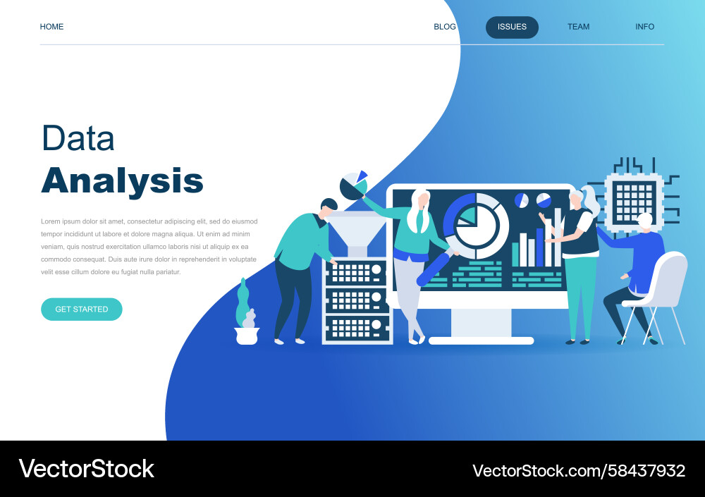 Big Data Analytics Dashboard Vector Image