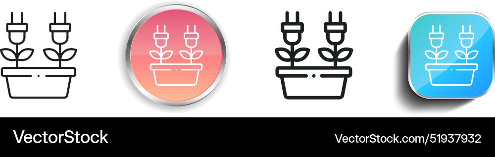 Biomass icon thin linear regular and button style Biomass icon thin linear regular and button style vector image