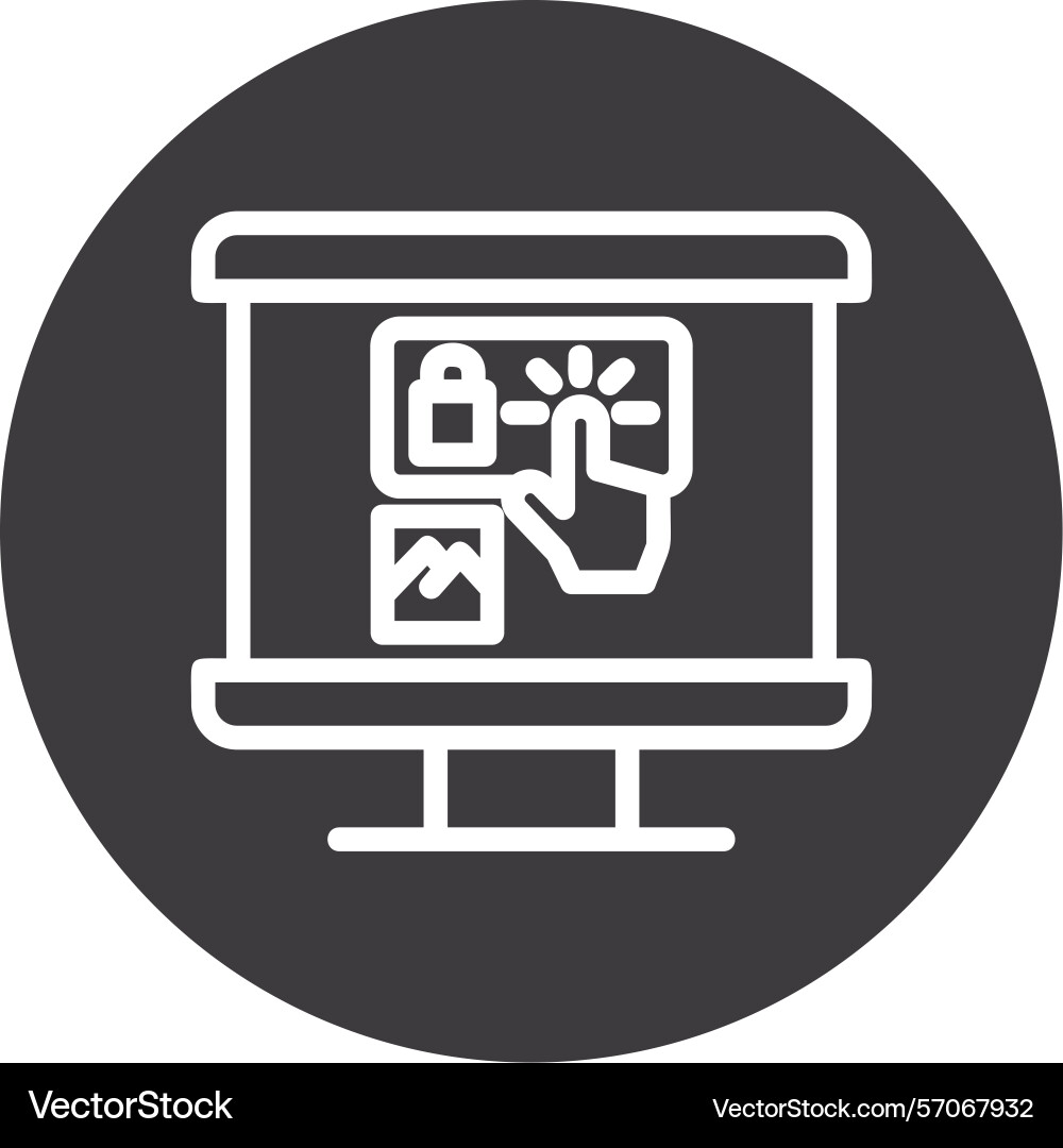 Call to action line circle style icon design Vector Image