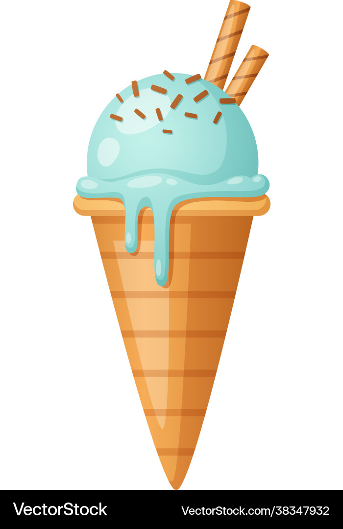 Ice cream cartoon Ice cream cartoon vector image