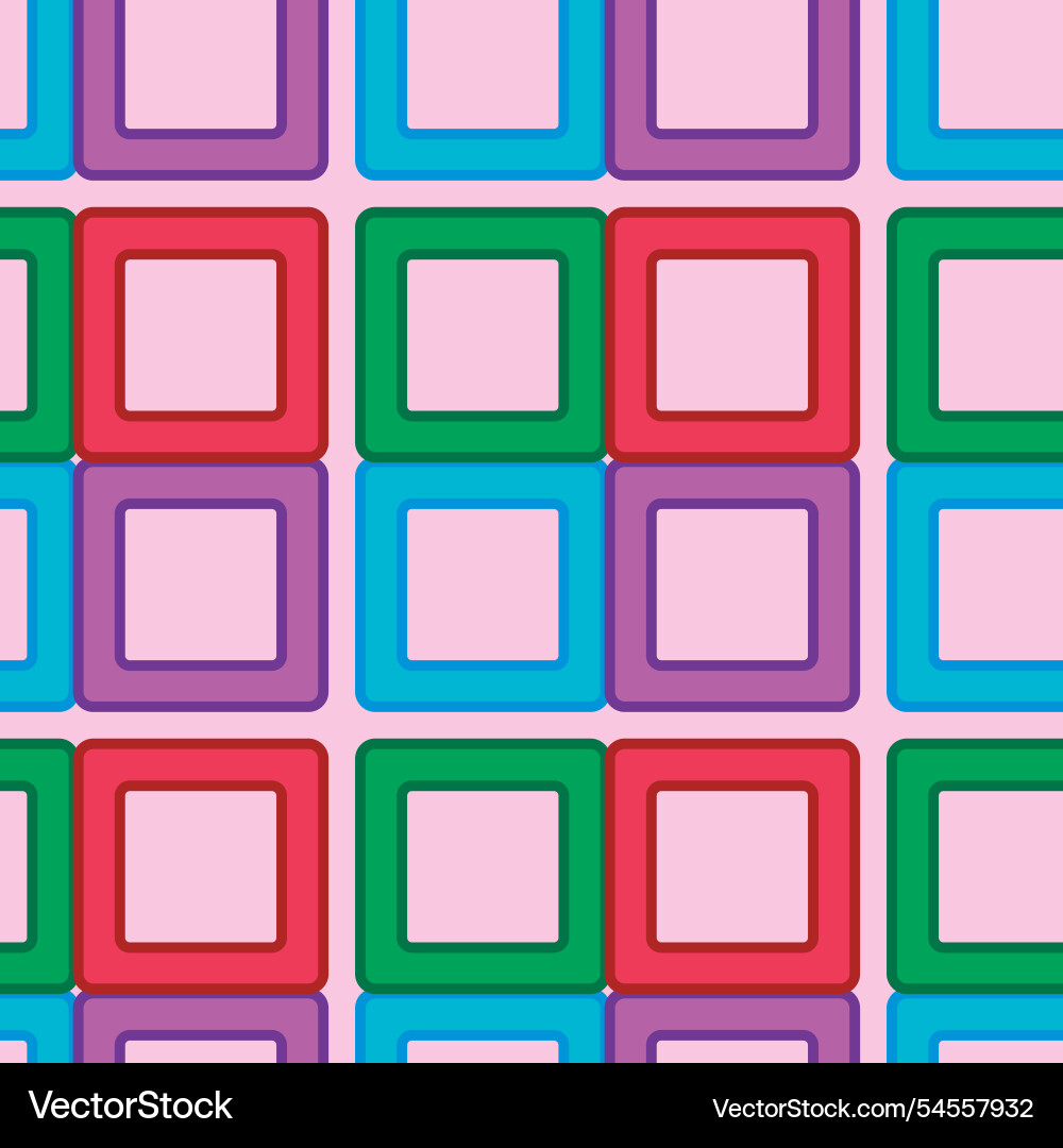 Vibrant squares in a repeating grid pattern Vibrant squares in a repeating grid pattern vector image