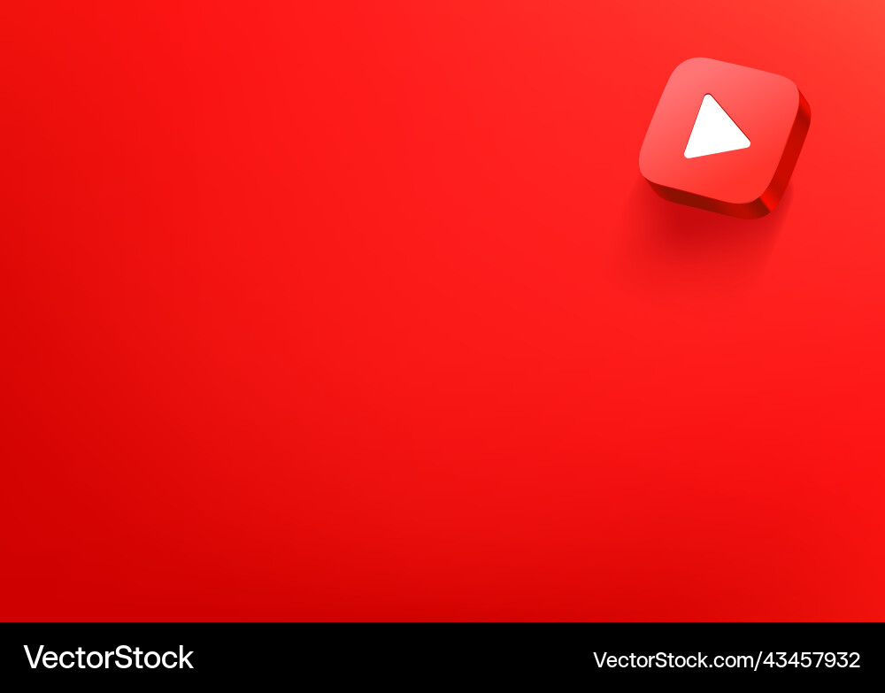 Wallpaper with red button 3d background copy vector image