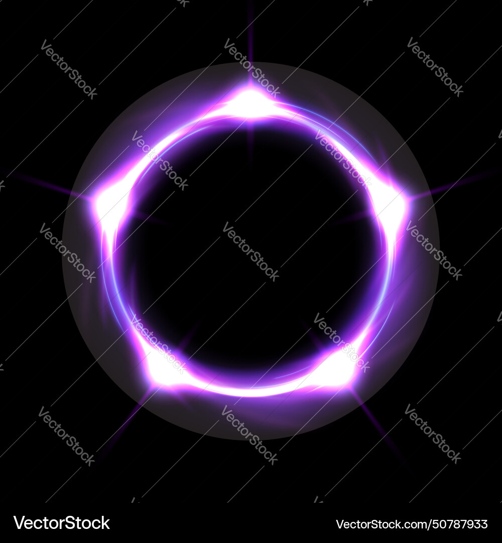 Abstract glowing circle elegant illuminated light Vector Image
