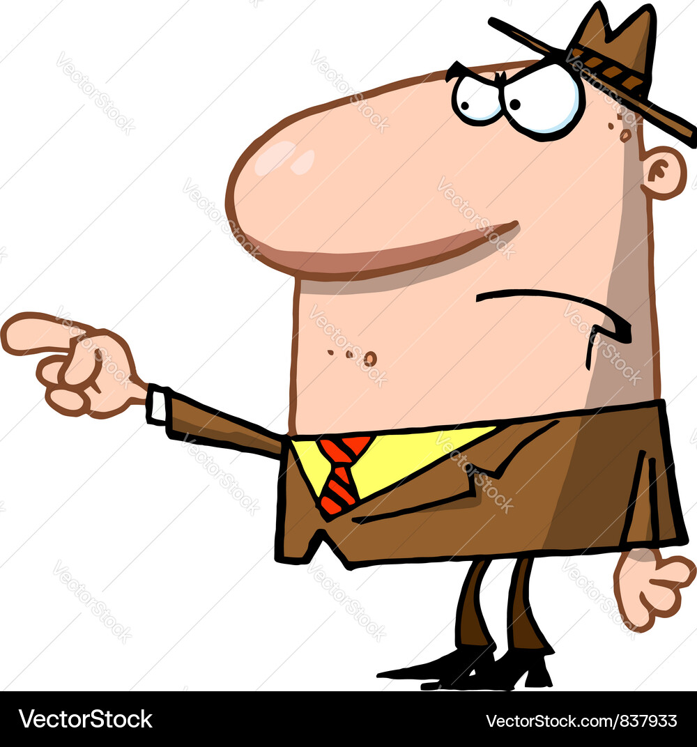 Boss man pointing the blame Vector Image