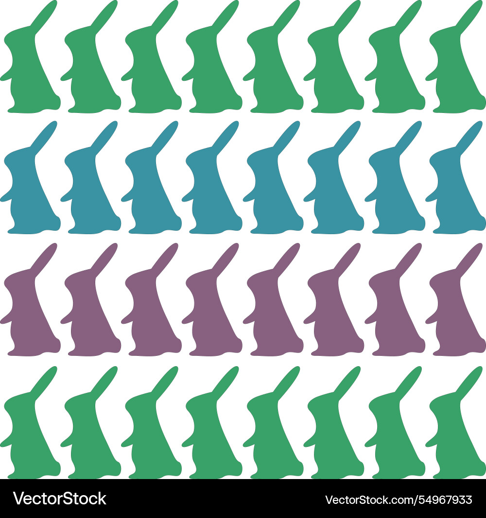 Spring bunnies design pattern texture Vector Image