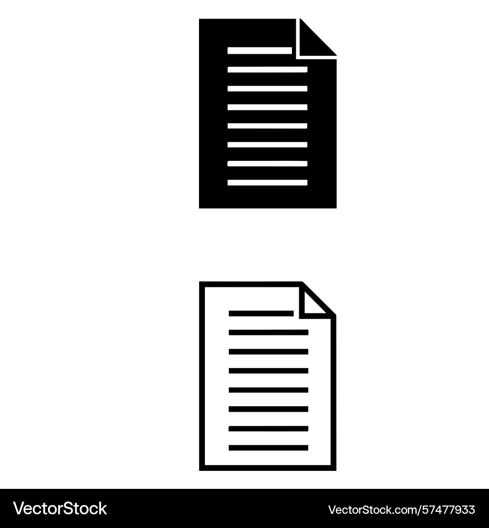 Stacked documents icon representing data Stacked documents icon representing data Vector Image