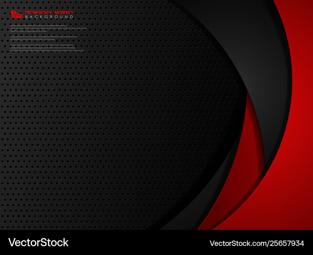 Abstract technology gradient red and black Vector Image