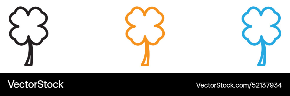 Clover logo set collection for web app ui Clover logo set collection for web app ui vector image