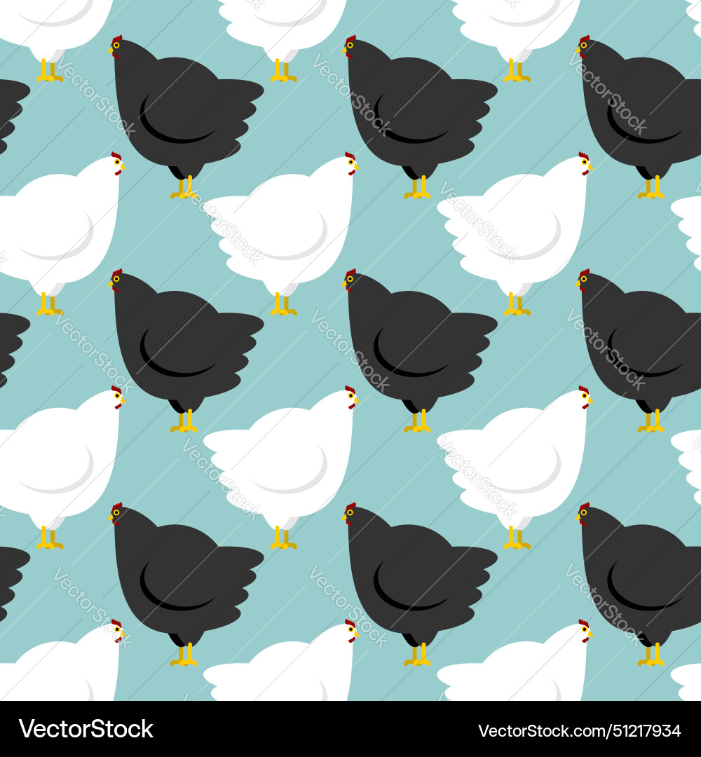 Hen Muster nahtlos Hähnchen Hintergrund Bauernhof Vogel Hen Muster nahtlos Hähnchen Hintergrund Bauernhof Vogel vektorbild