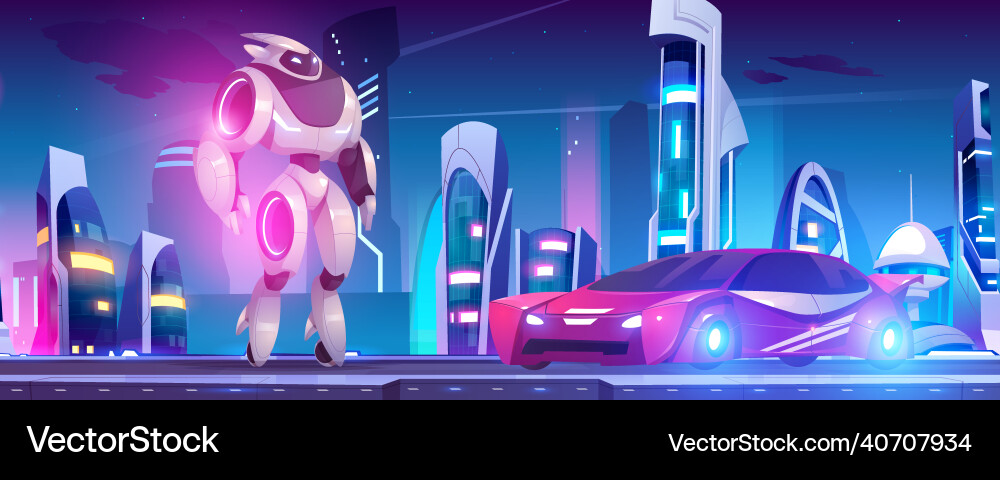 Robot transformers in form of android and car Robot transformers in form of android and car vector image