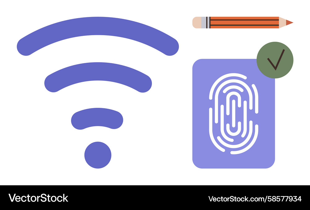 Wireless connectivity authentication Wireless connectivity authentication Vector Image