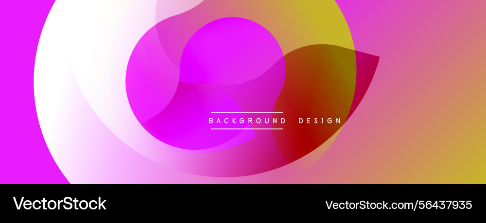 Abstract fluid shapes overlap creating vibrant Vector Image
