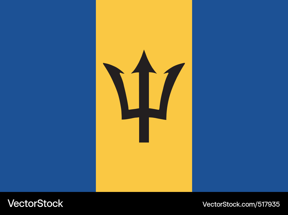 Barbados Flag Vector Image