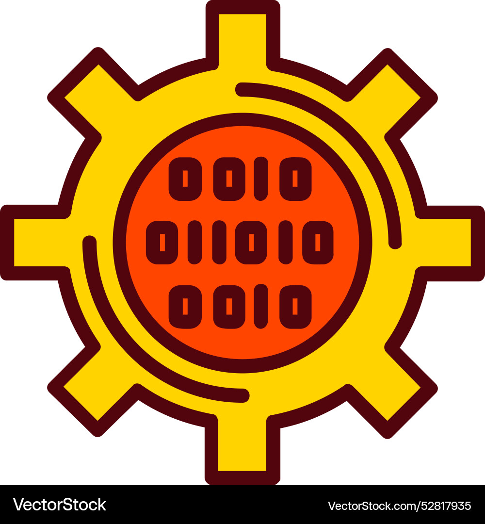 Binary code icon design vector image