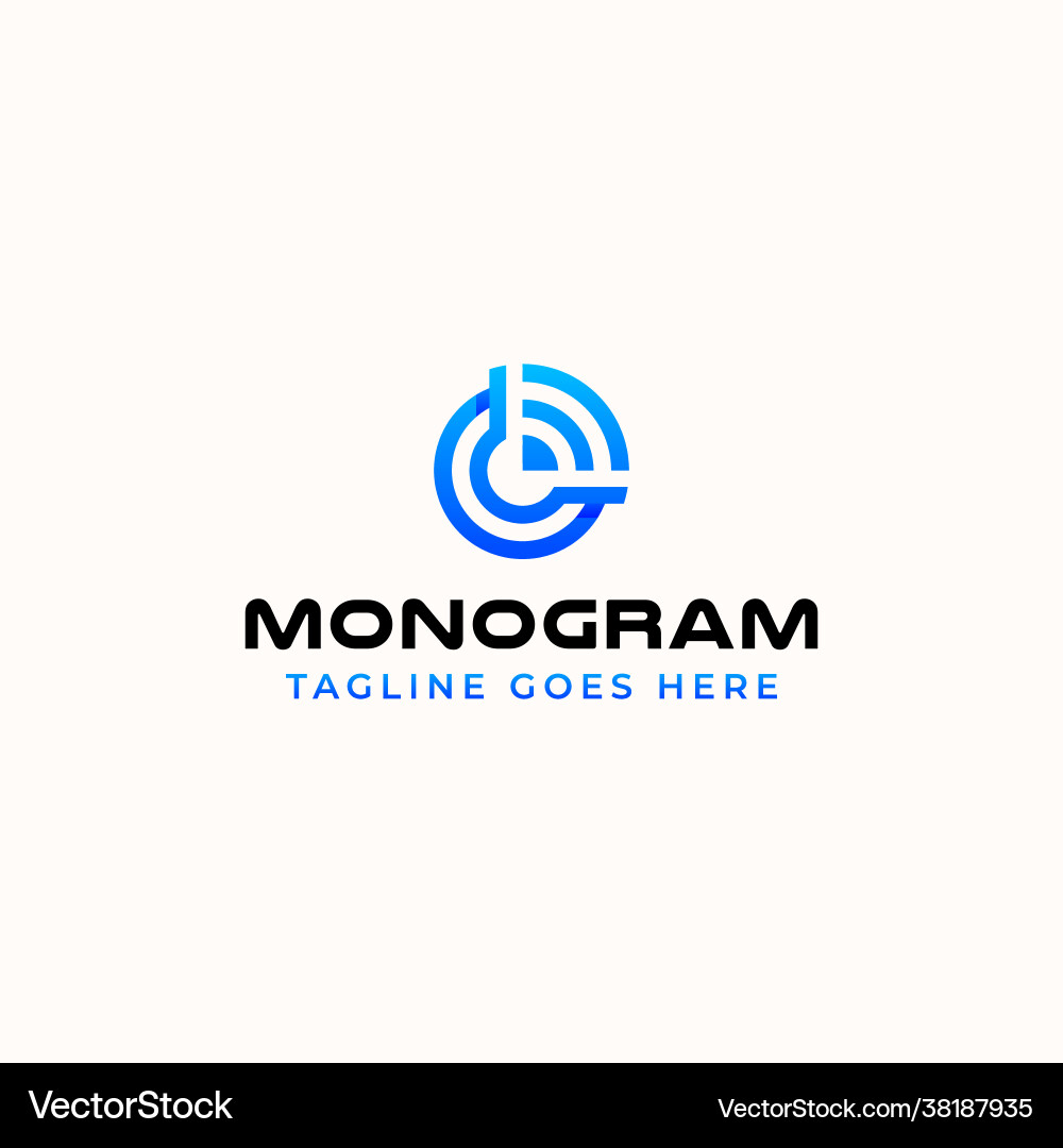 Buchstabe c Monogramm mit wifi-Symbol-Logo-Vorlage Buchstabe c Monogramm mit wifi-Symbol-Logo-Vorlage vektorbild