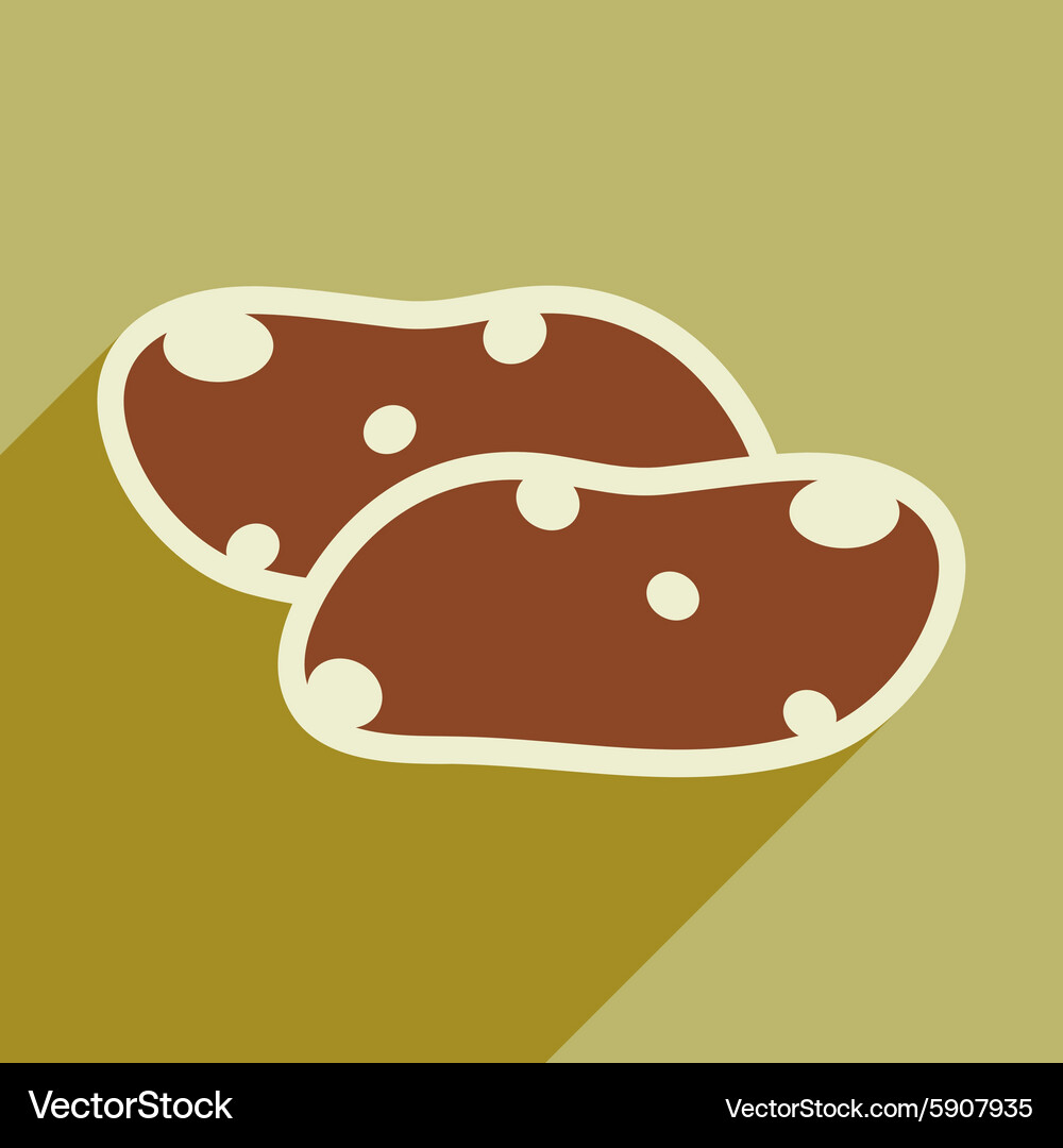 Flat with shadow icon and mobile application Vector Image
