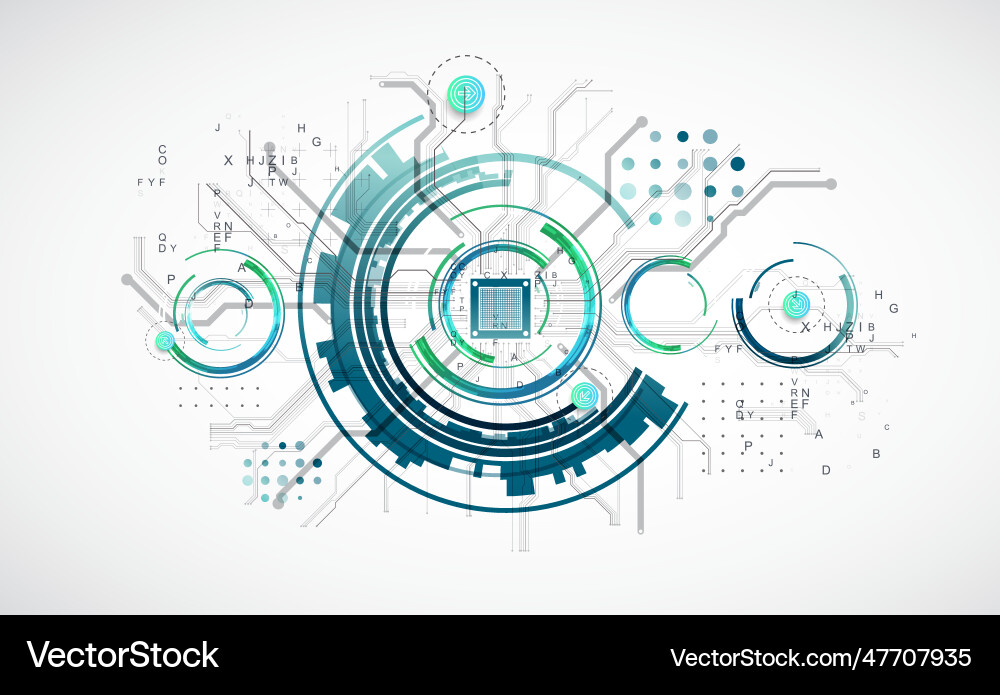 Modern Technological Abstract Background vector image