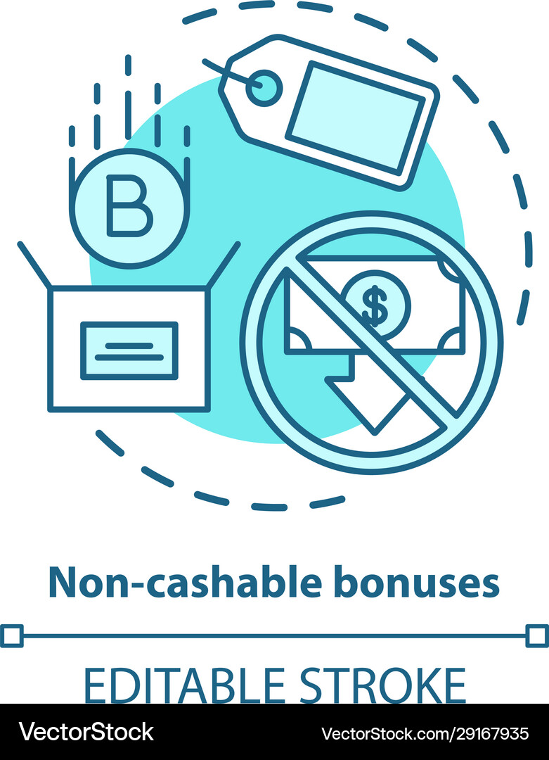 Non cashable bonuses concept icon cryptocurrency – Royalty-Free Vector |  VectorStock