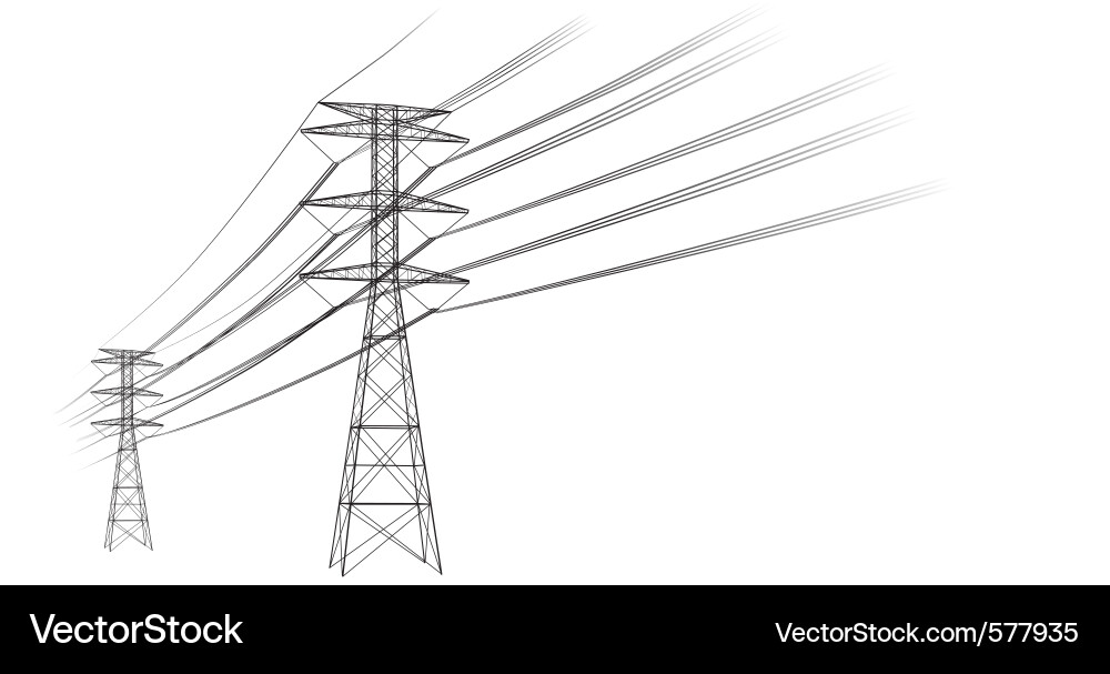 Power Line Network Vector Image