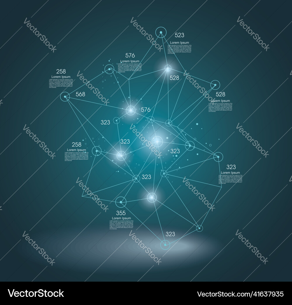 Technology background from polygons with light Technology background from polygons with light vector image