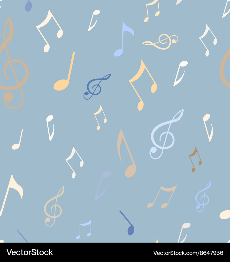 Abstract seamless pattern with music notes Vector Image