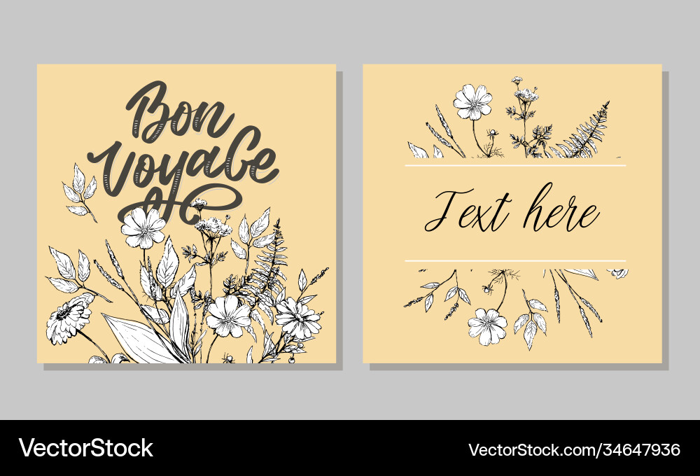 Bon voyage Handschrift Kalligraphie Reise Bon voyage Handschrift Kalligraphie Reise vektorbild