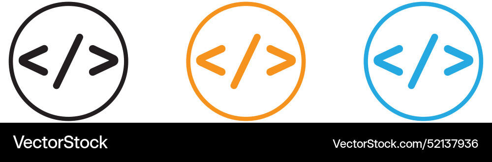 Coding Logo Set Sammlung für Web-App ui Coding Logo Set Sammlung für Web-App ui vektorbild