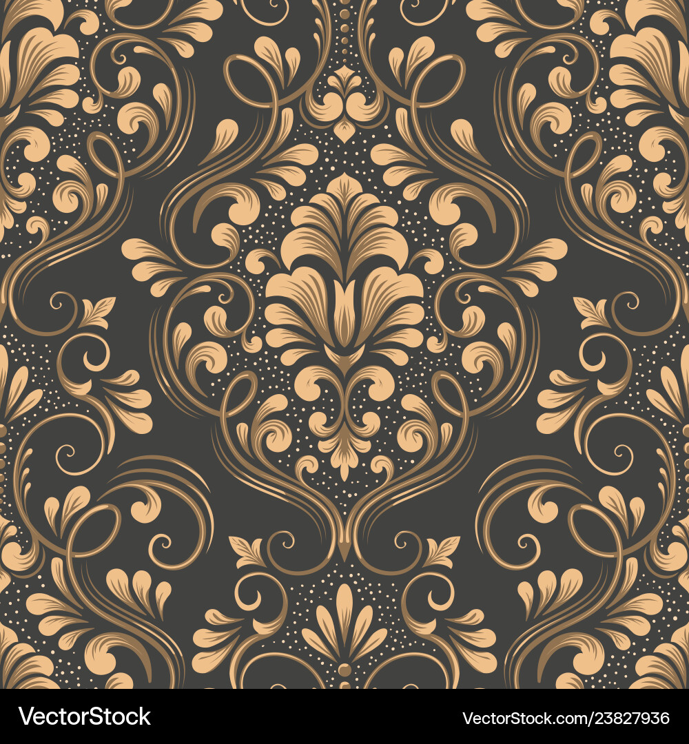Damask seamless pattern element elegant Damask seamless pattern element elegant vector image