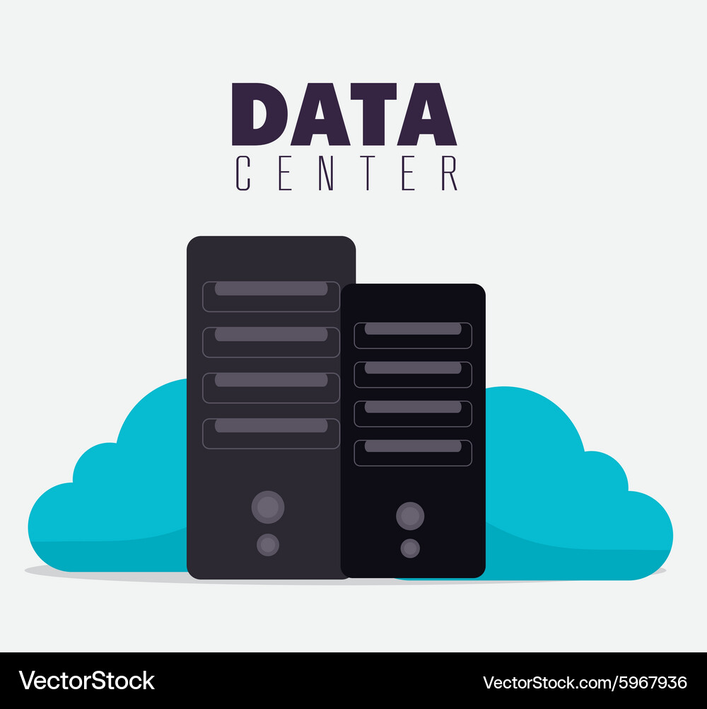 Data center and hosting Vector Image